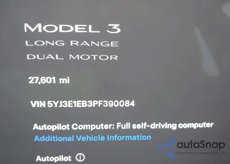 2023 Tesla Model 3 Long Range Dual Motor All-Wheel Drive from USA, damaged, VIN 5YJ3E1EB3PF390084